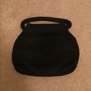 Black suede bag